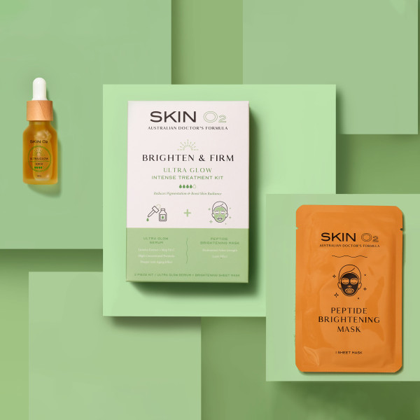 Bộ Kit Skin O2 Ultra Glow Serum + Free Peptide Mask